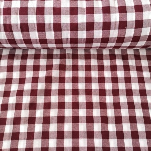 Bordo Kareli Zefir Kumaş