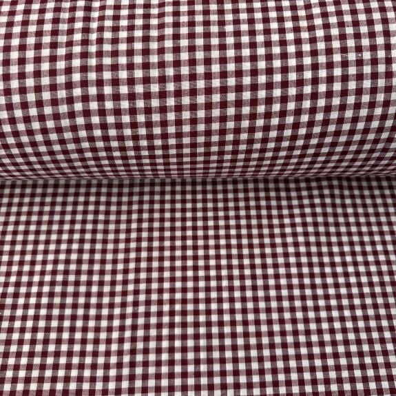 Bordo Pötikareli Zefir Kumaş