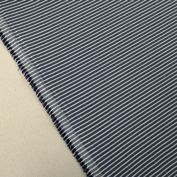 Mavi Çizgili Poplin Kumaş