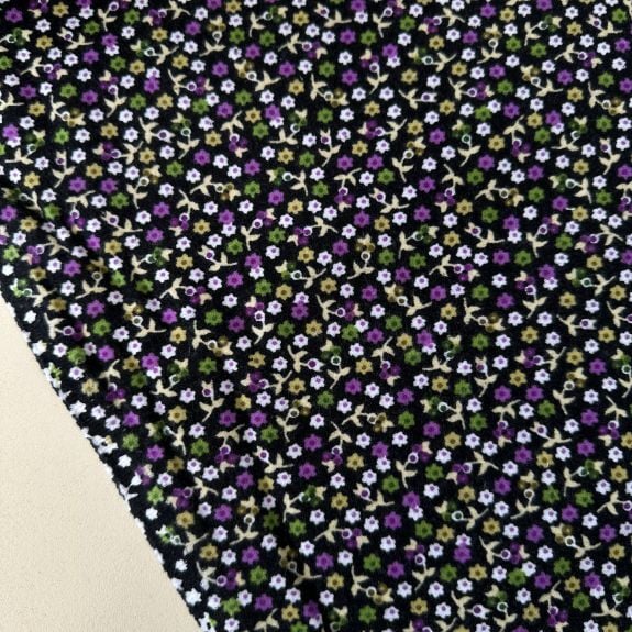 Çıtır Çiçekli Divitin-Pazen Kumaş Lila
