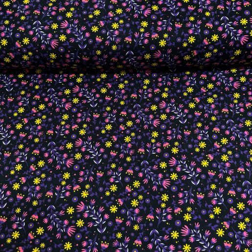 Çıtır Çiçekli Divitin-Pazen Kumaş Lila