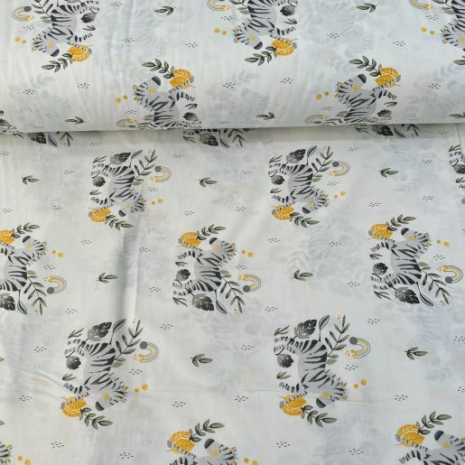 Zebra Desen Poplin Sarı