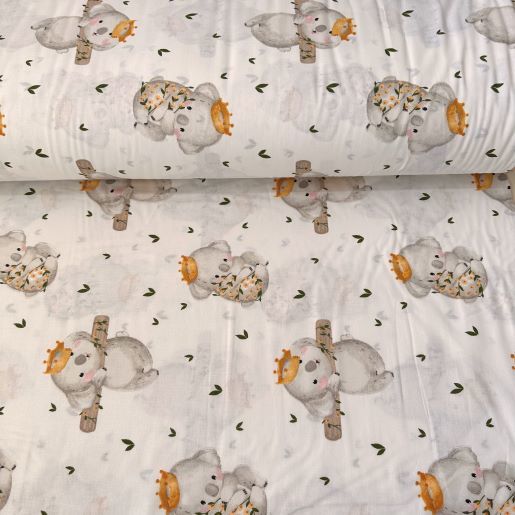 Kral Koala Poplin Kumaş Kahverengi