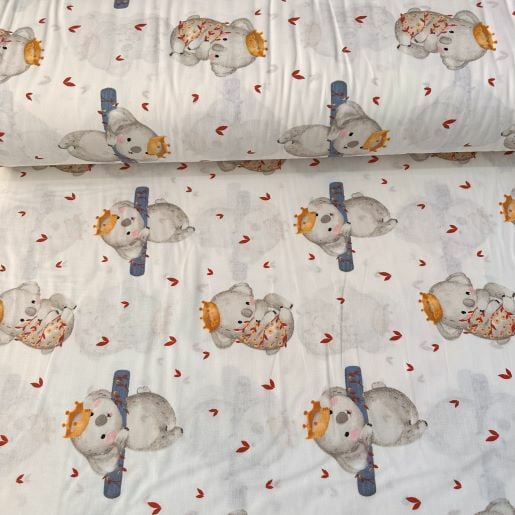 Kral Koala Poplin Kumaş İndigo