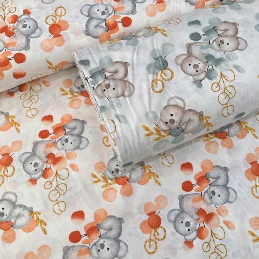 Sevimli Koala Poplin Kumaş