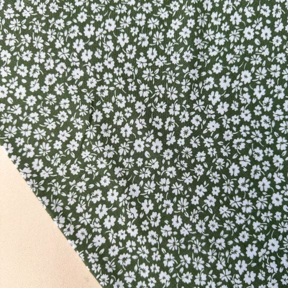 Yoncalı Viskon Kumaş Yeşil