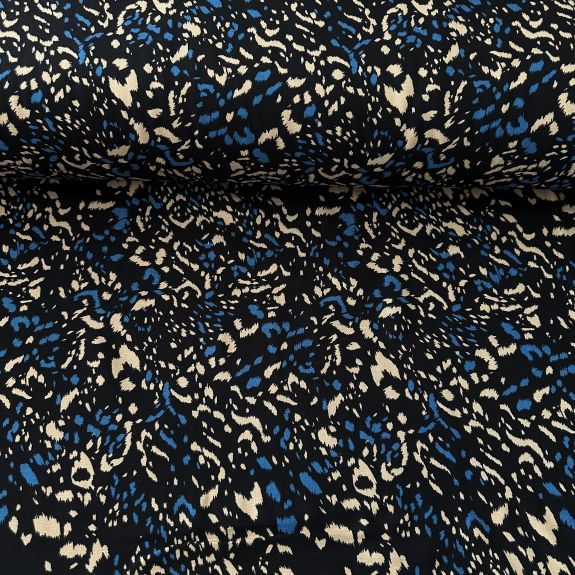 Dimi Desen Viskon Kumaş Mavi