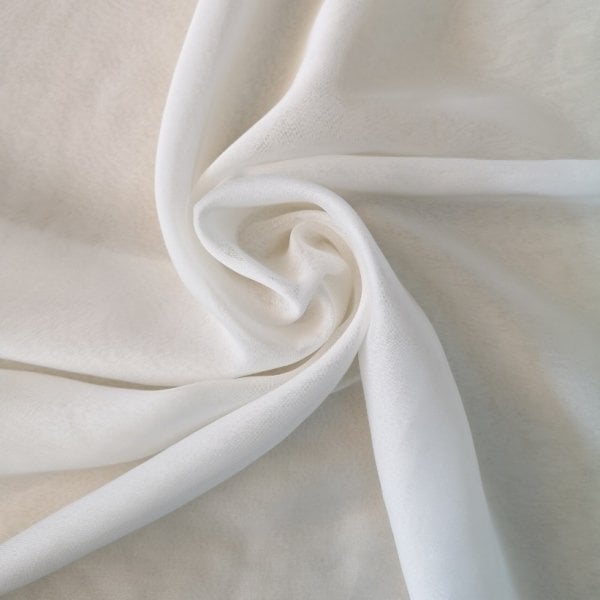 Kırık Beyaz Janjanlı Şifon