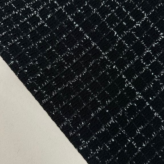 Siyah Gümüş Simli Festival Chanel