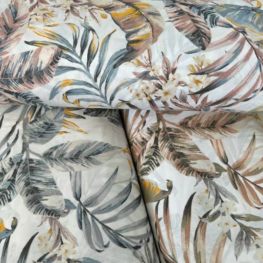 Deve Tabanı Yapraklı Poplin Kumaş