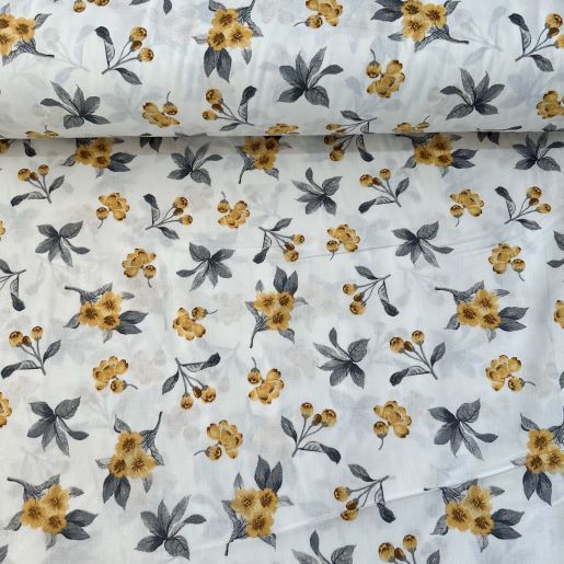 Kokina Poplin Kumaş Sarı