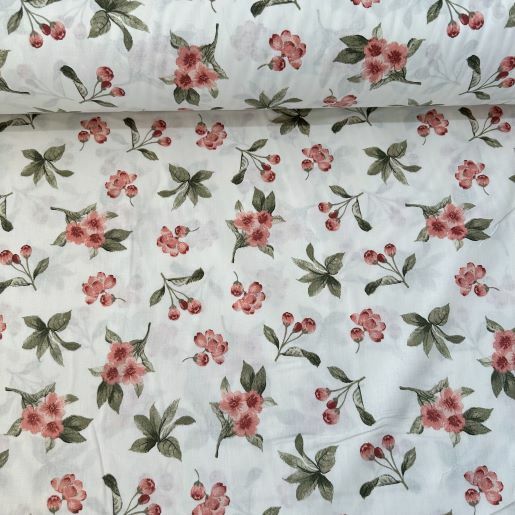 Kokina Poplin Kumaş Gül Kurusu