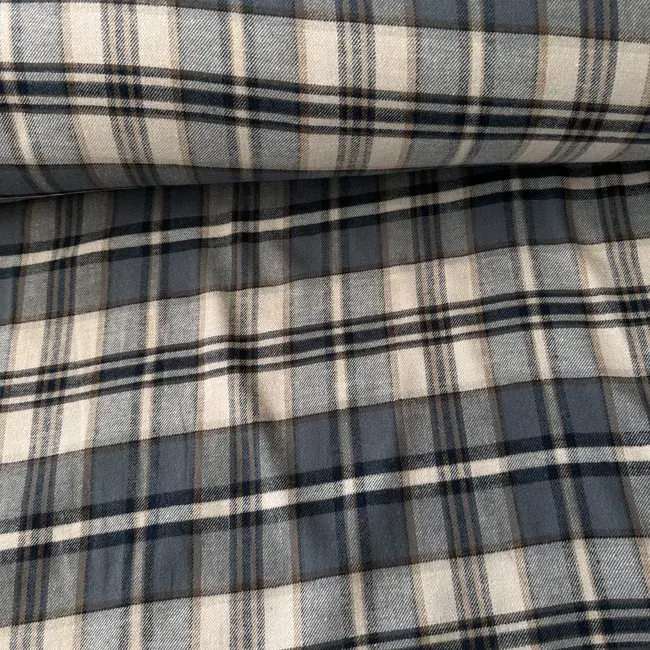 Kareli Poliviskon Ve Flanel Kumaşlar Bej
