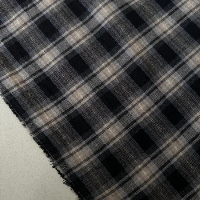 Kareli Poliviskon Ve Flanel Kumaşlar Siyah