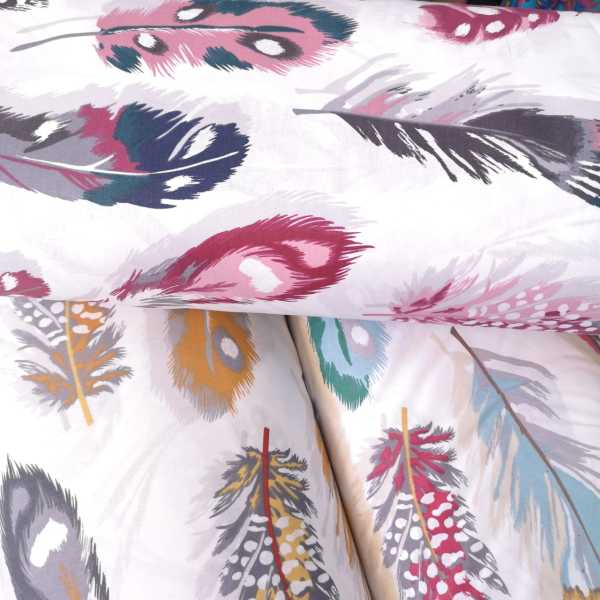 Renkli Tüyler Poplin Kumaş