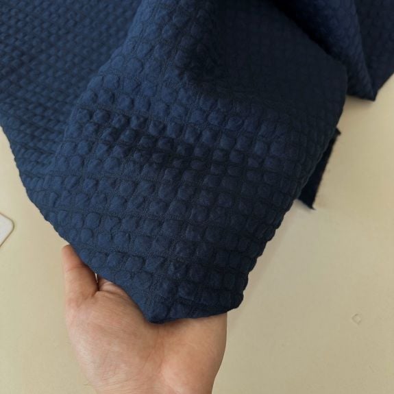 Lacivert Zara Kapitone Kumaş