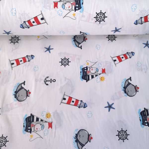 Minik Balina Poplin Kumaş
