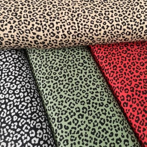 Küçük Leopar Desenli Viskon Kumaş
