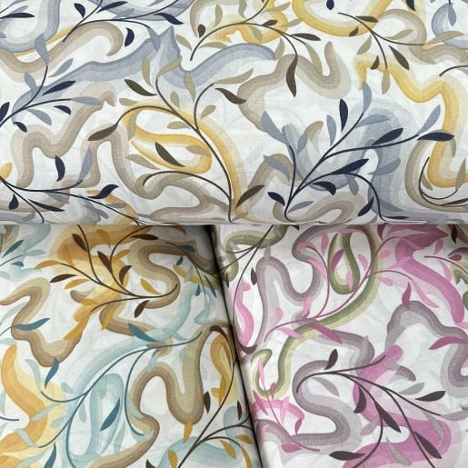 Ebruli Desen Poplin Kumaş