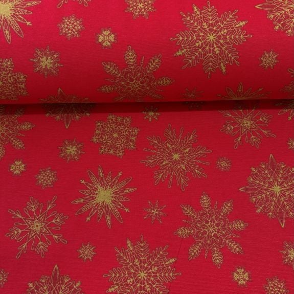 Kırmızı Çam Ağaçlı Duck Bezi