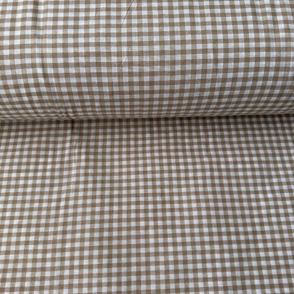 Bej Pötikareli Zefir Kumaş