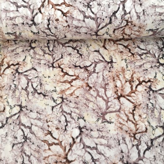 Batik desen viskon kumaş Kahverengi