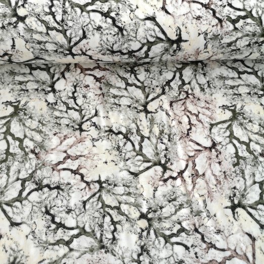 Batik desen viskon kumaş Yeşil