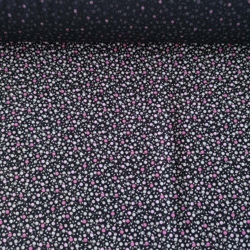 Minik Noktalar Tek En Viskon Kumaş Pembe