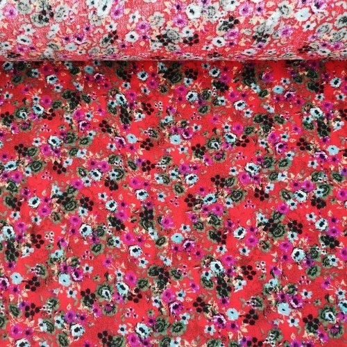 Minik Deste Çiçekler Tek En Viskon Kırmızı