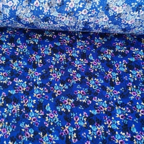 Minik Deste Çiçekler Tek En Viskon Mavi