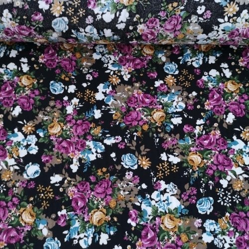 Buket Çiçekler Tek En Viskon Kumaş Gül Kurusu