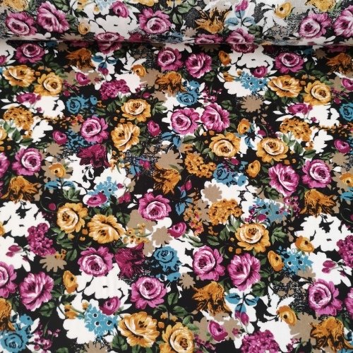 Güller Tek En Viskon Kumaş Gül Kurusu