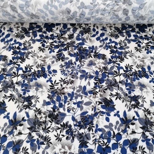 Dallar Tek En Viskon Kumaş Mavi