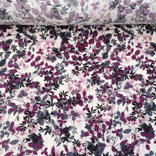 Dallar Tek En Viskon Kumaş Mor