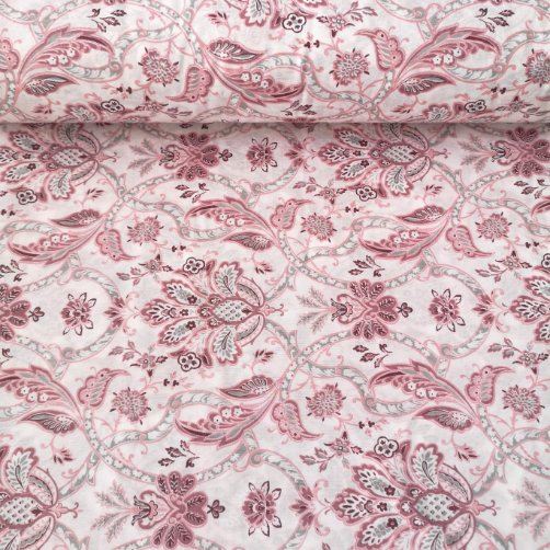 Pastel Sarmaşık Polycotton Poplin Kumaş