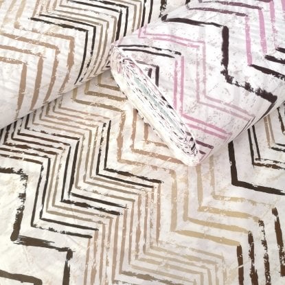 Diagonel Çizgiler Poplin Kumaş