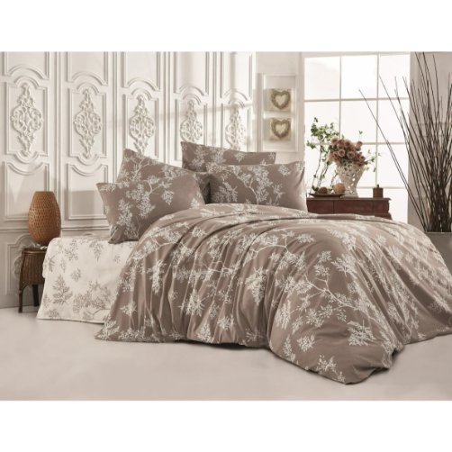 Ağaç Dalları Polycotton Poplin Kumaş Kahverengi