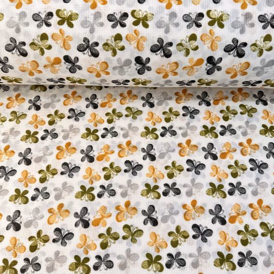 Kelebekler Raşel Kumaş Yeşil