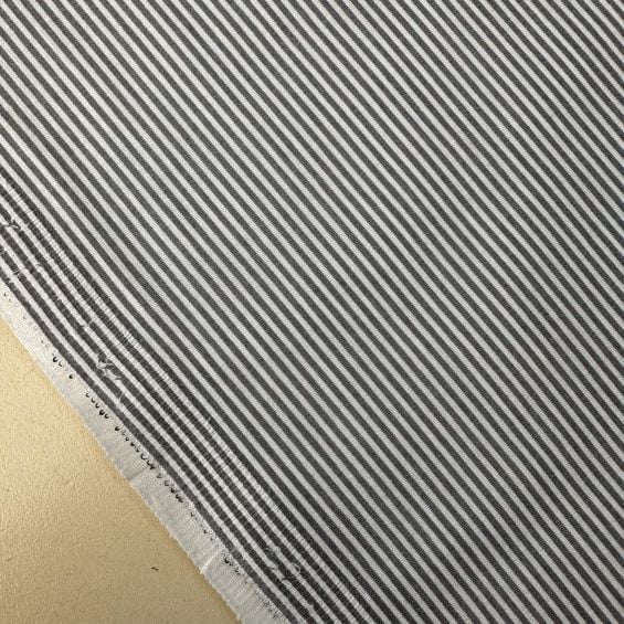 İnce Çizgili Poplin Kumaşlar Gri