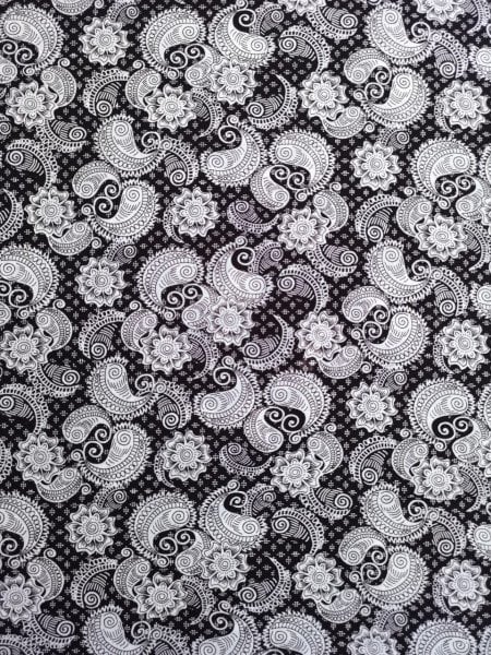 Kahverengi Şal Desenli Liza Kumaş