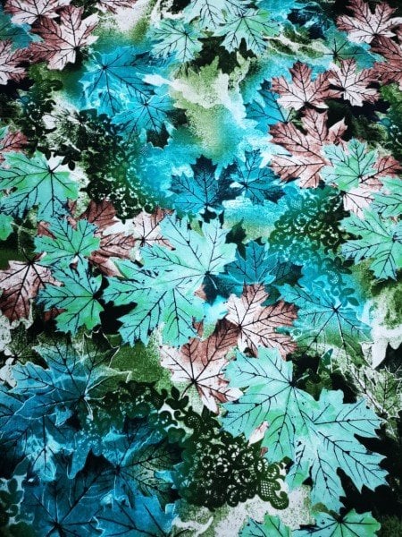 Mint Yapraklı Liza Kumaş