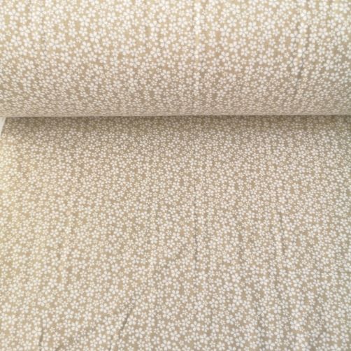 Minik Papatyalı Pazen Kumaş Bej