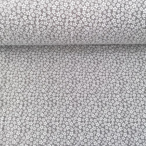 Minik Papatyalı Pazen Kumaş Gri