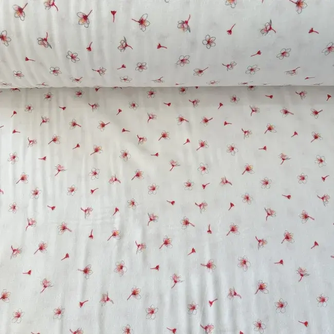 Minik Papatyalı Pazen Kumaş Pembe