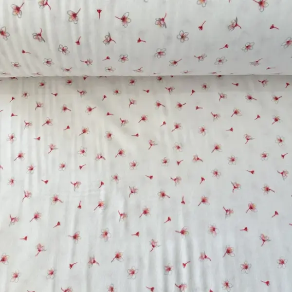Minik Papatyalı Pazen Kumaş Pembe
