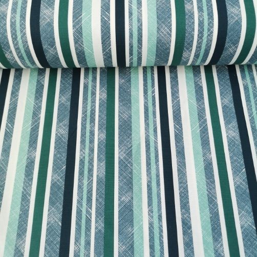 Renkli Çizgiler Duck Bezi Mint