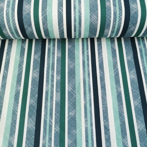Renkli Çizgiler Duck Bezi Mint