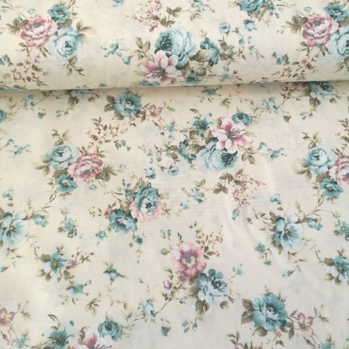 Çiçekli Duck Bezi Mint