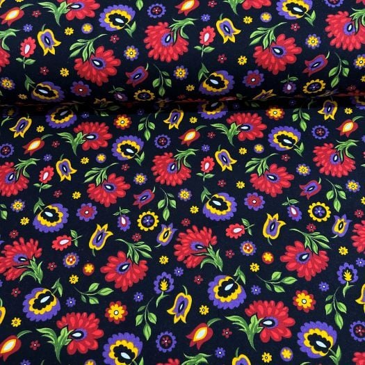 Karanfilli Divitin-Pazen Kumaş Siyah