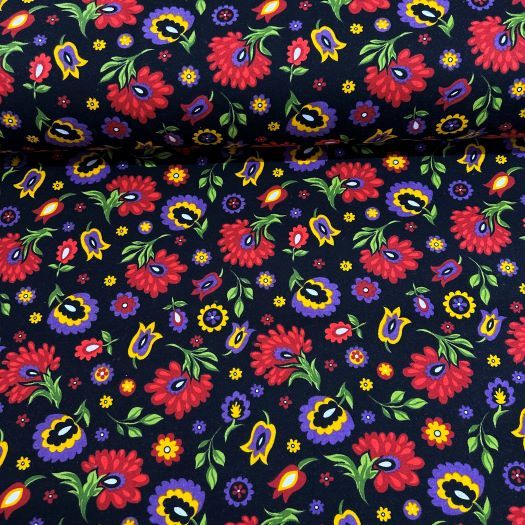 Karanfilli Divitin-Pazen Kumaş Siyah